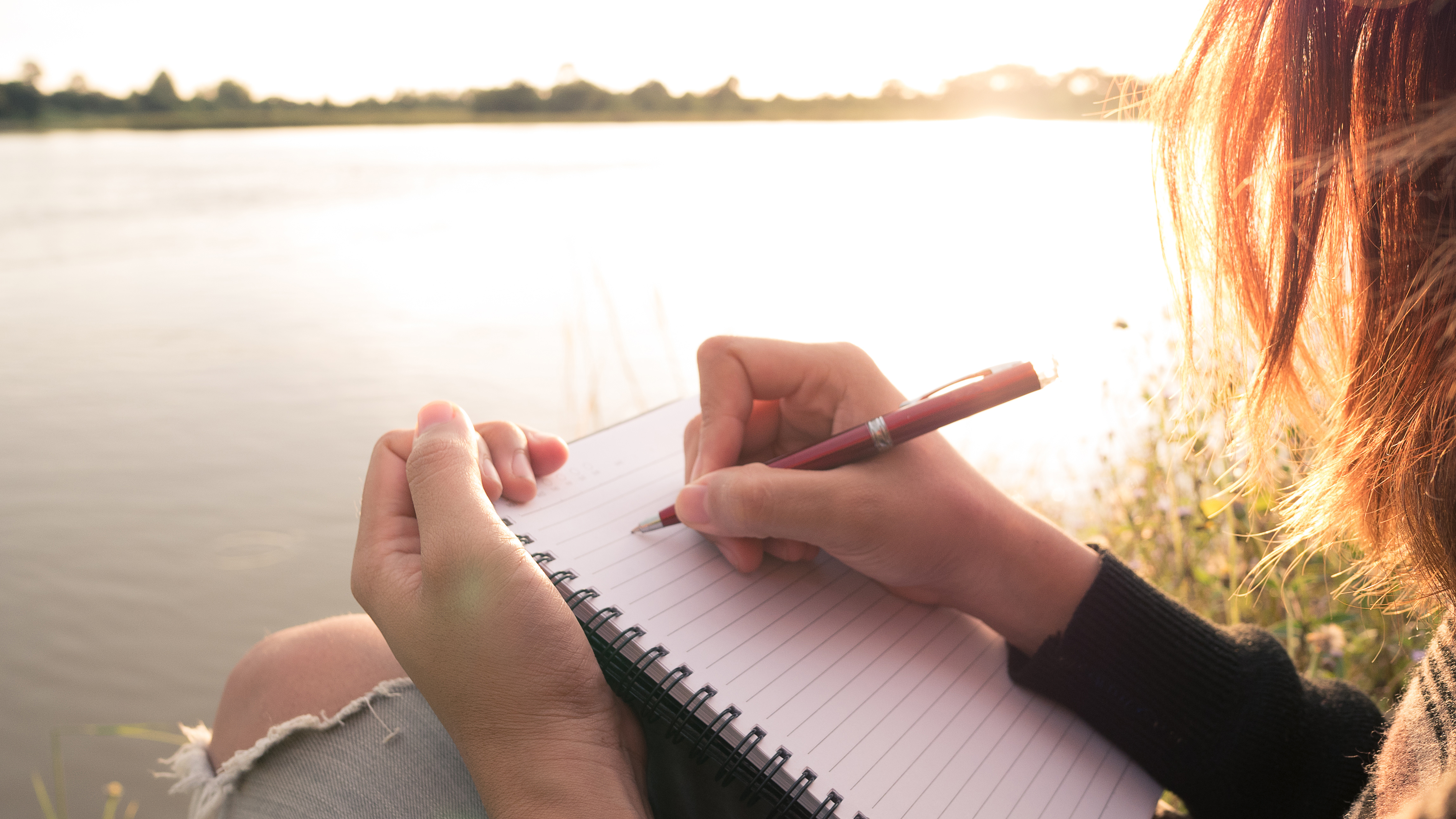 Writing by the water